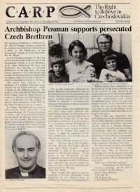 CARP - Christians Against Religious Persecution, an article about Miloš Rejchrt, 1980s