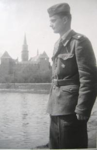 Viktor Boháč in the battle dress