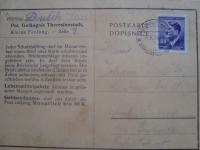 Correspondence card from Terezín