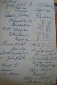 Names of soldiers from Trnava crew (from the group of soldiers in photogallery)