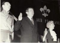 Při zahajovací schůzi organizace Junáka v roce 1968