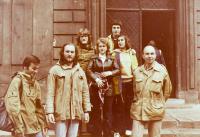 Scouts from FRG - Heino Seeger with friends (Ladislav Fiala on the left, Miroslav Kopt on the right) - break of 70s and 80s