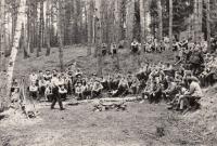 Meeting place of Scouts in Brdy, aprox. 1970