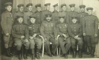 Group of Russian officers in Mšeno 1945. V. Orlov has a mustache