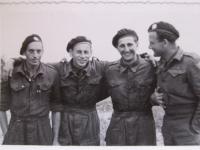 Richard Roubicek, husband Eva, duribng the war in England, second of left