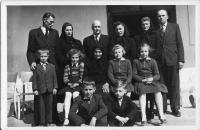 Family picture (above - Jaroslav Tas, brother Václav Šimek, sister Věra Černá, Mr. Černý)