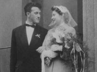 year 1956 - wedding with Josef Křížek