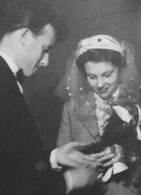 year 1956 - wedding with Josef Křížek