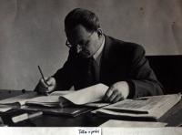 Karel Šváb at work - after the war