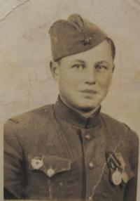 Photographs of the Russian soldier who participated in the liberation of Czechoslovakia with the Crhov partisan group 