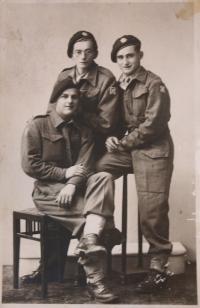 Petr Ehrmann and friends in Sušice July 1945