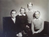 Tomas bisek with his brothers and sister