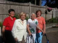 7th June 2015, Dvorak´s garden, left to right: Anita Moravec Gard, her mother Tatiana,  Dagmar Dvorak and her daughter Linda
