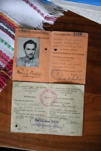 Identity card of her guerrilla husband Vojtěch Černý