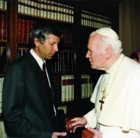 In 1993 on a personal audience with Pope John Paul II