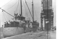 The Israeli ship "Bat Galim" arrested at Suez while trying to cross the Sues Cannal on September, 1954