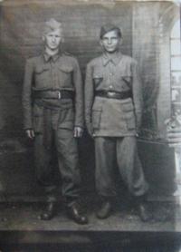 Rudolf Parobek with a friend in the National Liberation Army of Yugoslavia
