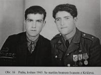 With his older brother Ivan, 1945