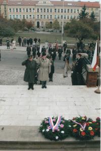 Commemorative ceremony, from the left: Miroslav Masopust, Jan Koukol