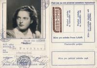 Věra Nováková, permit, 1948