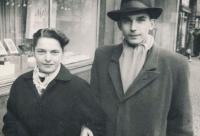 Věra with her husband Pavel, 1950
