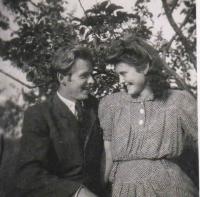Matouš with his future wife in 1944