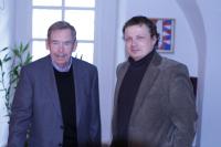 Vaclav Havel and Mikulas Kroupa, director POSt BELLUM