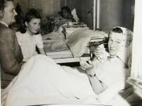 with mother Alzbeta Dolezalova in hospital in the year 1946