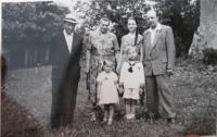 Family photo - uncle Josef Limpouch, Anna and Alfons Limpouch with daughter Zdislavou and grandchildren