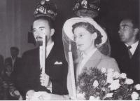 Wedding in the Sts Cyril and Methodius church, 1958