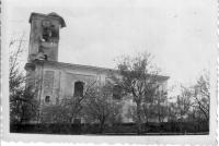 Rychaltický kostel  po náletu 2. Května 1945.