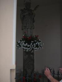 Statue of St John of Nepomuk - in the bottom part an 18th century Czech writing in Schwabacher was found, thanks to which the village was turned over to Czechoslovakia