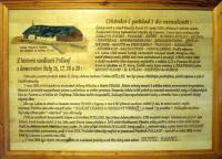 A concise history of the famous Pollauf pub in Horská Kvilda - a commemorative plaque installed in the reception of the Rankl hotel
