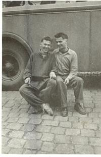 Herzán with a friend in 1952 (before joining PTP)