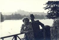 Herzán s budoucí manželkou v roce 1953 v Praze