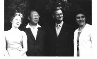 Bauer with his wive and the Špaks in 1962