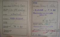 Re-emigrant certificate (of Kubišta’s mother)