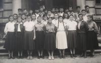 Chrastava 1954 - Pan Michopoulos je v horní řadě vlevo
