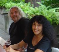 With his wife Dimitra