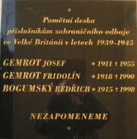 A Memorial Plaque at the Town Hall in Rychvald 