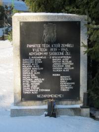 A Memorial Plaque to the WWII Dead in Rychvald 