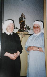 Sister Dobromila and sister Bohumíra in Kroměříž