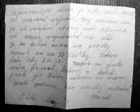 Dopis z Jamboree 1947 ve Francii od Miroslava Pěchuvky