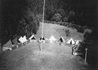 tábor 17.oddílu na Moravici v roce 1948