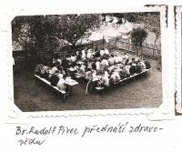 The district forest school of the Jiráskova region - August 1946 - br. Rudolf Pivec lecturing about health care