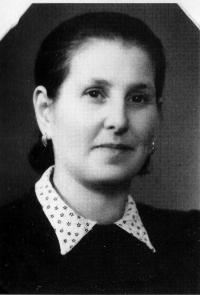 Růžena Wolfová from the Jewish family hiding at the Ohera's house