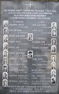 The memorial of the Zákřov tragedy (Tršice, February 2011)