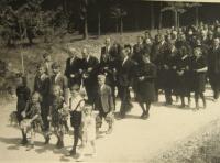 The funeral of men murdered in the the Zákřov massacre - 14 May 1945