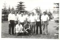 Jaromir Ulc with colleagues in 1987 in Svidnik