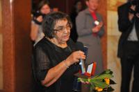 Emilie Machálková gets "Freedom and democracy" medal (2012)